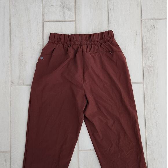 Women’s Apana Beyond Daily Pants Rust Color Size XS Pockets Hiking Yoga Maroon - Picture 5 of 7